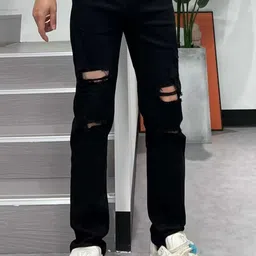 StyleCast Men Slim Fit Mildly Distressed Cotton Jeans-picture-18