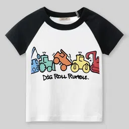 INCLUD Boys Graphic Printed Round Neck Raglan Sleeves Regular Fit Casual T-Shirt-image-97