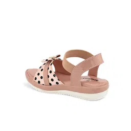 STEFENS Girls Printed Backstrap Open Toe Flats With Bows image 3