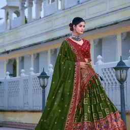 ZIBLON Printed Foil Print Ready to Wear Lehenga & Blouse With Dupatta-picture-22
