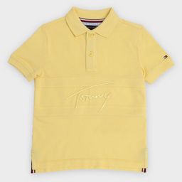 Tommy Hilfiger Boys Brand Logo Printed Polo Collar Regular Fit Pure Cotton T-shirt-image-13