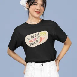 MASTI TEES Women Typography Printed Round Neck Cotton T-shirt-picture-39