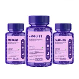 What's Up Wellness Set Of 3 High Absorbption Magnesium Supplement Capsules - 60 Pcs Each-picture-2