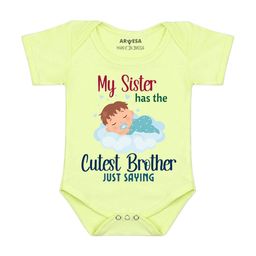 Arvesa Cutest Brother Printed Bodusuit-image-33