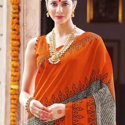 Anouk Rustic Ethnic Motifs Silk Blend Bagh Saree image 2