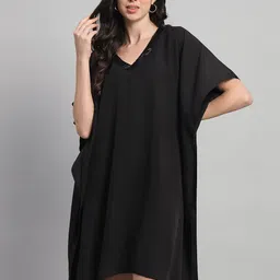 Curvydrobe Flared Sleeves Sequinned Kaftan Dress-picture-15