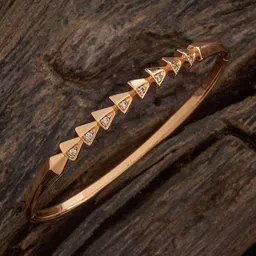 Kushal's Fashion Jewellery White Gold-Plated Party Zircon Kada Bracelet-image-53