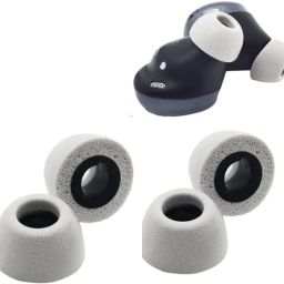 Crysendo Memory Foam Ear Tips for Samsung Galaxy Buds Pro Headphones Black (Medium - 4pc) In The Ear Headphone Cushion-image-45