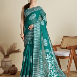 DIVASTRI Soft Silk With Weaving Border Saree And Matching Blouse Piece-picture-4