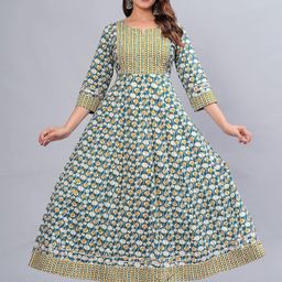 Mishree Collection Women Print Fit & Flare Midi Dress-picture-4