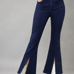DOLCE CRUDO Women Bootcut High-Rise Stretchable Jeans-picture-30
