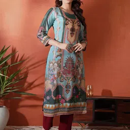Sangria Ethnic Motifs Printed Straight Kurta-picture-20