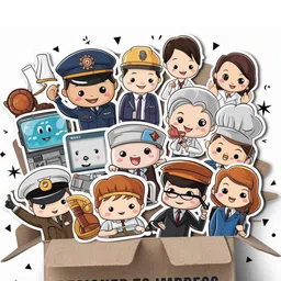 PRINTING DADDY Set Of 48 Cartoon Characters Wall Stickers-picture-10