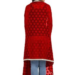 Exotic India Phulkari Extra Wide Dupatta From Punjab With Embroidered Bootis image 5