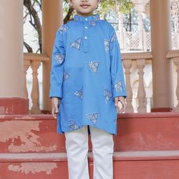 Stuffie Land Boys Embroidered Regular Kurta with Pyjamas-21