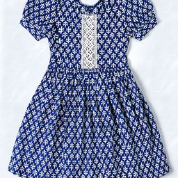 YK Print Puff Sleeve Fit & Flare Dress-29