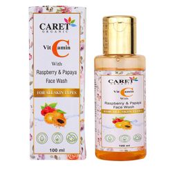 CARET ORGANIC Total Moisture Body Lotion & Vitamin C With Raspberry Papaya Face Wash-51