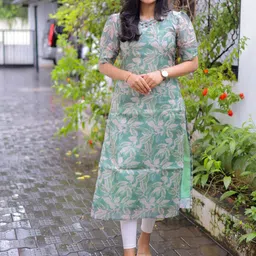 Sun Fashion And Lifestyle Printed Puff Sleeve Kurta-57