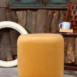 Shadowkart Yellow Cylindrical Pouffes Ottomans Stool-image-26