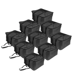 prettykrafts Black 9 Pieces Reusable Multi-Utility Organisers-17
