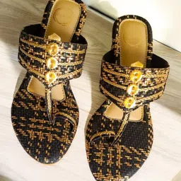 Dhaga Block Mules with Bows-3