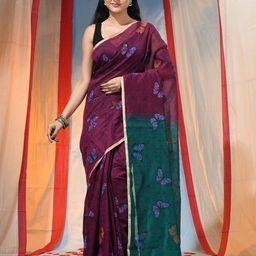 DESH BIDESH Printed Saree with Blouse Piece-image-6