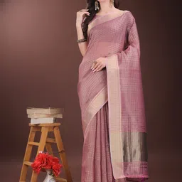 LeeliPeeri Designer Woven Design Zari Organza Saree-image-66