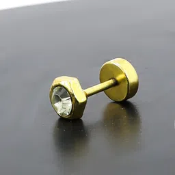 Krelin Men Crystal Studded Circular Studs-image-20