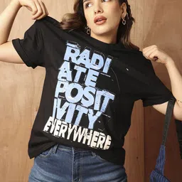 The Roadster Lifestyle Co Printed Cotton Oversized Fit T-Shirt-picture-52