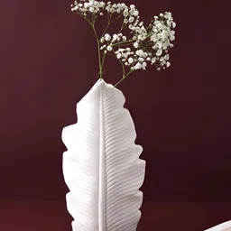 Myntra Elegant Homes White Feather Shaped Textured Ceramic Vase-image-21