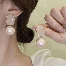 EL REGALO Artificial Stones Studded Spherical Shaped Drop Earrings-picture-10