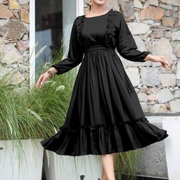 Raiyani Enterprise Round Neck Fit & Flare Dress-picture-32