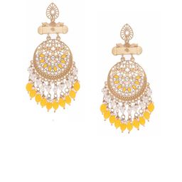 Anouk Set Of 2 Silver-Plated Artificial Stones and Beaded Geometric Drop Earrings image 3