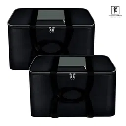 Fashion Throw Black 2 Pieces Reusable Handbag Storage Organisers-0