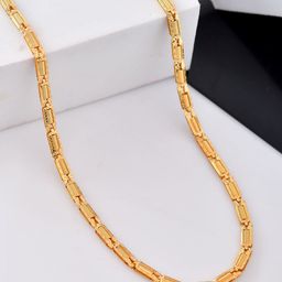 VOJ Men Brass Gold-Plated Handcrafted Chain-image-47