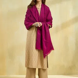 Fabindia Geometric Woven Design Wool Shawl-picture-5