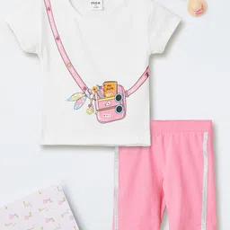 max Girls Printed T-shirt with Shorts-image-99