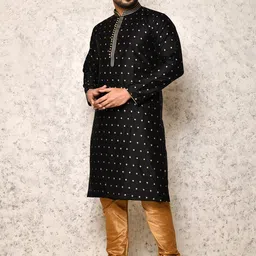 RANAK Men Geometric Kurta-image-27
