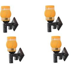 SOMIL Yellow Glass Cylinder Printed Wall Lamps-image-22