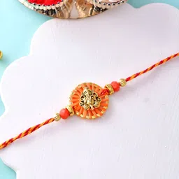 Myntra Elegant Homes Set Of 1 Rakhi With Roli Chawal & Greetings Card-image-45