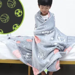 Butterthief Grey & Red Cartoon Characters Fleece AC Room 210 GSM Single Bed Blanket-image-96