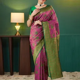Mitera Woven Design Zari Saree-image-34