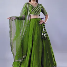 Utsav Fashion Embroidered Ready to Wear Lehenga & Blouse With Dupatta-picture-47