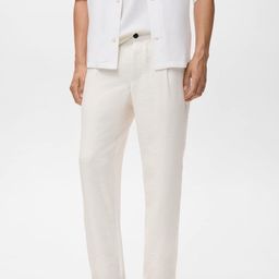 MANGO MAN Pleated Straight Fit Trousers-picture-14