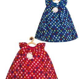 Creative Kids Polka Dot Print Georgette A-Line Dress-image-80