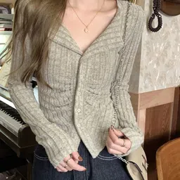 HERE&NOW Women V-Neck Long Sleeves Top image 4