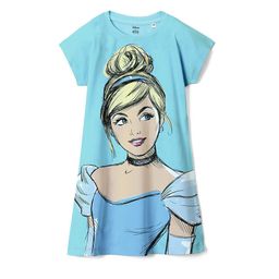 Wear Your Mind Girls Printed Round Neck A-Line Dress-image-90