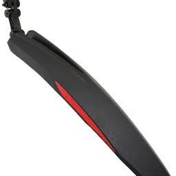 dark horse Bicycle Atom Mudguard with Reflective Tape, Black-Red Clip-on Front & Rear Fender image 2