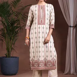 Libas Ethnic Motifs Printed Straight Kurta with Palazzos-image-17
