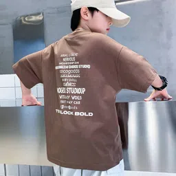 INCLUD Boys Typography Printed Round Neck Drop-Shoulder Sleeves Oversized Fit T-shirt-image-83